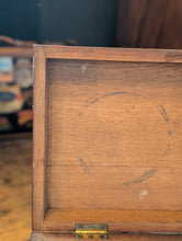 Load image into Gallery viewer, Georgian Mahogany Tea Chest With Original Tin Canisters, Dovetail Case, 50 x 27 x 27cm