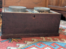 Load image into Gallery viewer, Georgian Mahogany Tea Chest With Original Tin Canisters, Dovetail Case, 50 x 27 x 27cm