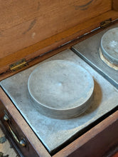 Load image into Gallery viewer, Georgian Mahogany Tea Chest With Original Tin Canisters, Dovetail Case, 50 x 27 x 27cm