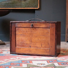 Load image into Gallery viewer, Victorian Portable Tool Chest / Machinist Drawer Cabinet With Fall-Front Door,Dovetailed Case, 40 x 27 x 22 Cm (15.7 x 10.6 x 8.7 In)