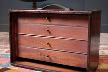 Load image into Gallery viewer, Victorian Portable Tool Chest / Machinist Drawer Cabinet With Fall-Front Door,Dovetailed Case, 40 x 27 x 22 Cm (15.7 x 10.6 x 8.7 In)