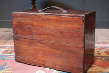 Load image into Gallery viewer, Victorian Portable Tool Chest / Machinist Drawer Cabinet With Fall-Front Door,Dovetailed Case, 40 x 27 x 22 Cm (15.7 x 10.6 x 8.7 In)