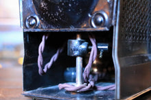 Load image into Gallery viewer, Antique Magic Lantern Projector With Perforated Body & Two Brass Lenses — Requires Rewire