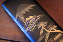 Load image into Gallery viewer, Japanese Lacquer Pen Box With Raden Shell Inlay, Mt Fuji & Boat Scene, c.1920–40 – 30 x 10 x 7 cm