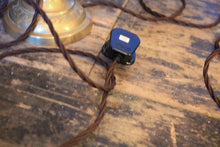 Load image into Gallery viewer, Vintage Tall Engraved Brass Table Lamps – Professionally Rewired, Braided Cable, UK Plug – 62cm Pair