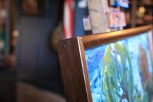 Load image into Gallery viewer, Mid Century Impressionist Landscape Oil Painting On Board In Wooden Frame - 62.5 x 47cm