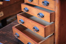 Load image into Gallery viewer, Antique Miniature Chest Of Drawers / Apprentice Style Collector’s Cabinet – 35 x 33 x 21cm