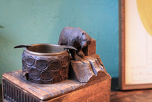 Load image into Gallery viewer, Antique Black Forest Carved Bear Musical Ashtray With Cigarette Drawer