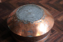 Load image into Gallery viewer, Antique Hand-Engraved Copper Lidded Pot With Tinned Interior, Indian Folk Craft - 20 cm dia