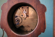 Load image into Gallery viewer, Antique Art Nouveau Mantel Clock In Carved Mahogany – 28 cm Tall (11")