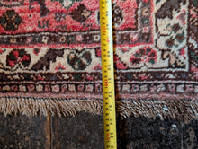 Load image into Gallery viewer, 4'6" x 2'9" - Vintage Middle Eastern Tribal Hand-Knotted Wool Rug - Red, Charcoal & Ivory - 136 x 83 cm