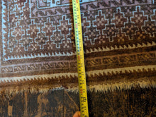 Load image into Gallery viewer, 2'9" x 4'11" - Vintage Afghan Baluch (Baluchi) Tribal Hand-Knotted Wool Rug - Soft Brown & Blush Geometric - 83 x 151 cm