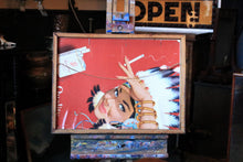 Load image into Gallery viewer, Mid Century Impressionist Landscape Oil Painting On Board In Wooden Frame - 62.5 x 47cm
