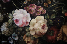 Load image into Gallery viewer, Vintage Floral Still Life Oil Painting On Canvas In Gilt Frame - 60 x 69.5cm