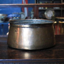 Load image into Gallery viewer, Antique South Asian Brass Cooking Pot / Planter / Bowl - 24 x 13cm