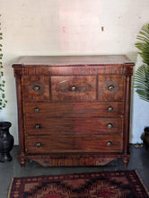 Load image into Gallery viewer, Regency Mahogany Chest Of Drawers With Column Sides 122 x 130 x 60cm