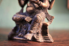 Load image into Gallery viewer, Early 20th.C Bronze Seated Ganesha Figure – Four-Armed Hindu Deity – 10.5cm Tall