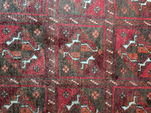 Load image into Gallery viewer, 4'2" x 7'4" - Vintage Afghan Baluch (Baluchi) Tribal Hand-Knotted Wool Rug - Rust Red & Brown - 128 x 224 cm