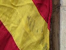 Load image into Gallery viewer, Vintage Naval Signalling Flag In Red & Yellow Diagonal Stripes Maritime Signal Flag - 113 X 70 Cm / 44 1/2" X 27 1/2"