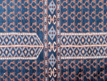 Load image into Gallery viewer, 3'2" x 2'2" - Vintage Afghan Baluch (Baluchi) Tribal Hand-Knotted Wool Rug - Indigo, Rust & Steel Blue - 96 x 65 cm