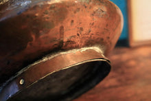 Load image into Gallery viewer, Antique Hand-Engraved Copper Bowl, Middle Eastern Tinned Interior Vessel, 10.5 Cm Tall, 17.5 Cm Diameter