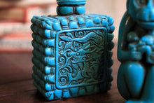 Load image into Gallery viewer, Vintage Chinese Turquoise Resin Snuff Bottles – Carved Dragon & Monkey Figures, 6 Cm Tall