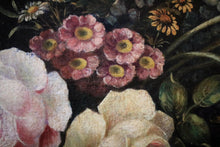 Load image into Gallery viewer, Vintage Floral Still Life Oil Painting On Canvas In Gilt Frame - 60 x 69.5cm