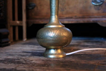 Load image into Gallery viewer, Vintage Engraved Brass Table Lamp South Asian Bottle Form - 50cm