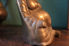 Load image into Gallery viewer, Vintage Cast Brass Laughing Buddha Figure Statue - 22cm
