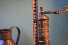 Load image into Gallery viewer, Antique Ottoman Turkish Brass Pepper Mill, Hand Engraved Spice Grinder With Crank Handle, 24cm 9.45in