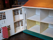 Load image into Gallery viewer, Vintage C.1950's Folk Art Handmade Wooden Dolls’ House