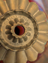 Load image into Gallery viewer, 1950's Large Carl Falkenstein Table Lamp With Ruby Red Embossed Glass Shade - Rewired