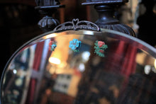 Load image into Gallery viewer, Oval Art Deco Bevelled Floral Wall Mirror - 43 x 68 cm