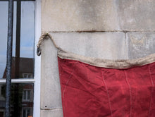 Load image into Gallery viewer, Large Antique Nautical Pennant Flag, Red White Blue Maritime - Wall Hanging - 58 x 234 Cm (22.8 x 92.1 In)