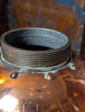 Load image into Gallery viewer, Antique Riveted Copper Fire Extinguisher Cylinder With Brass Fittings & Chain - 61cm 24"