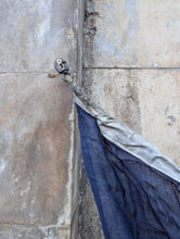 Load image into Gallery viewer, Large Vintage Nautical Signal Flag Pennant In Yellow And Navy – 82 x 115 cm