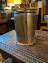 Load image into Gallery viewer, Vintage Brass Ship’s Starboard Bulkhead Navigation Light – Green Table Lamp - 31cm