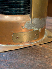 Load image into Gallery viewer, Vintage Brass Ship’s Starboard Bulkhead Navigation Light – Green Table Lamp - 31cm