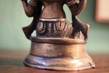 Load image into Gallery viewer, Early 20th.C Bronze Seated Ganesha Figure – Four-Armed Hindu Deity – 10.5cm Tall