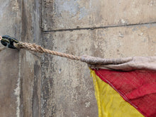 Load image into Gallery viewer, Vintage Naval Signalling Flag In Red & Yellow Diagonal Stripes Maritime Signal Flag - 113 X 70 Cm / 44 1/2" X 27 1/2"