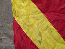 Load image into Gallery viewer, Vintage Naval Signalling Flag In Red & Yellow Diagonal Stripes Maritime Signal Flag - 113 X 70 Cm / 44 1/2" X 27 1/2"