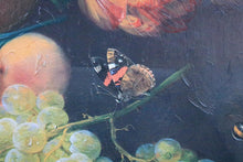 Load image into Gallery viewer, Large Floral Still Life Oleograph Print In Ornate Gilt Frame - 84 x 97 cm