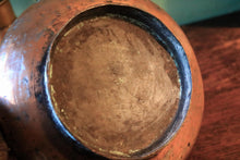 Load image into Gallery viewer, Antique Hand-Engraved Copper Bowl, Middle Eastern Tinned Interior Vessel, 10.5 Cm Tall, 17.5 Cm Diameter