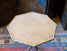Load image into Gallery viewer, Vintage Bamboo & Cane Tripod Plant Stand Or Occasional Table