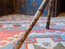 Load image into Gallery viewer, Vintage Bamboo & Cane Tripod Plant Stand Or Occasional Table