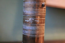 Load image into Gallery viewer, Antique Ottoman Turkish Brass Pepper Mill, Hand Engraved Spice Grinder With Crank Handle, 24cm 9.45in