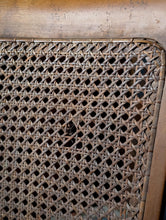 Load image into Gallery viewer, Antique Elm Cane Chair With Woven Seat & Back - Petite Occasional Or Child’s Chair