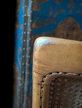 Load image into Gallery viewer, Antique Elm Cane Chair With Woven Seat & Back - Petite Occasional Or Child’s Chair