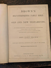 Load image into Gallery viewer, Antique Brown’s Self-Interpreting Family Bible, Thomas C. Jack Edinburgh, Coloured Plates, Ornate Metal Clasps, Large Victorian Volume