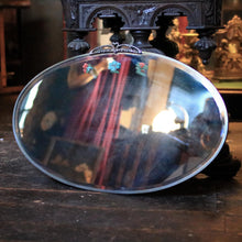Load image into Gallery viewer, Oval Art Deco Bevelled Floral Wall Mirror - 43 x 68 cm